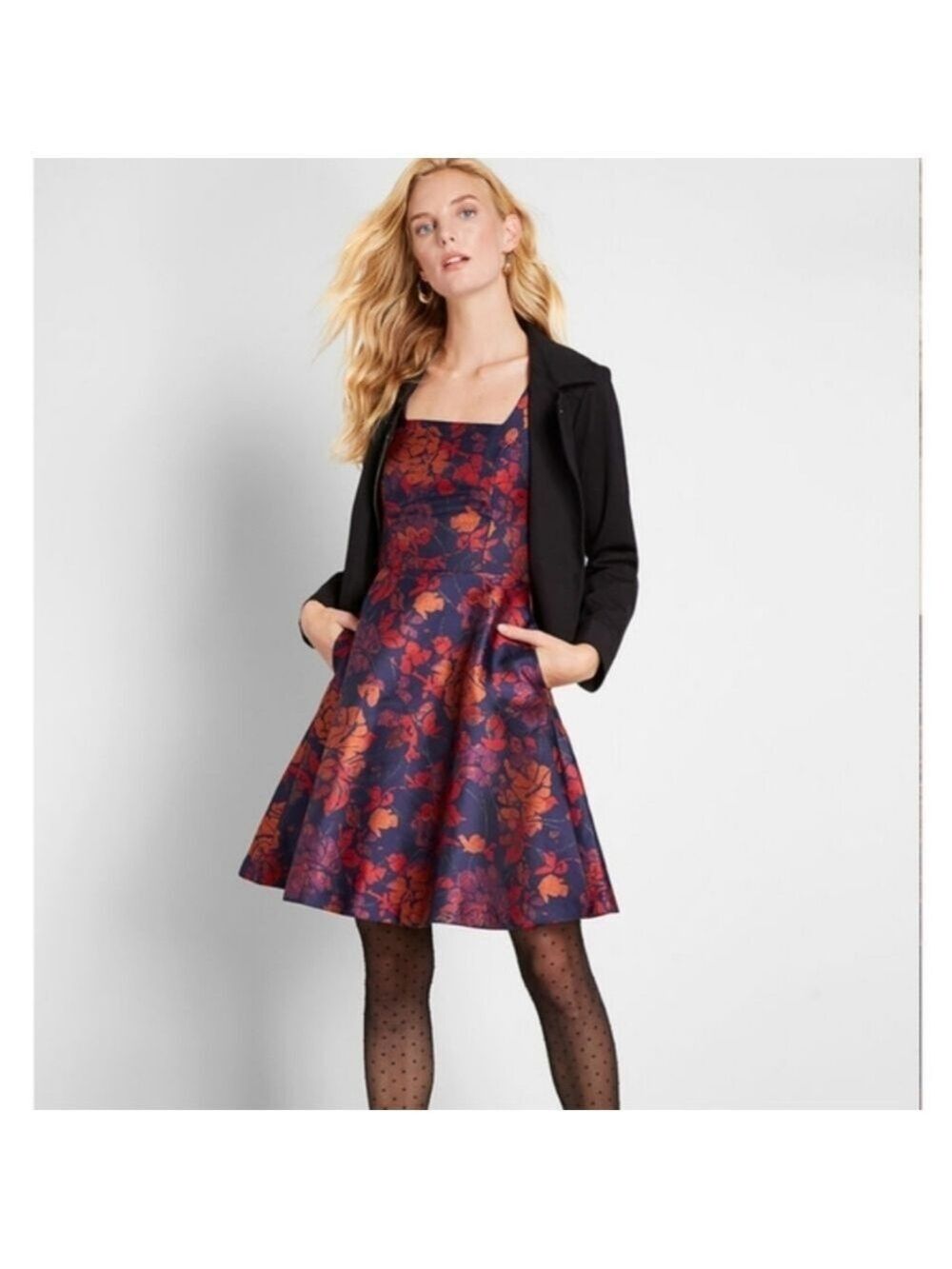 Modcloth Purple Floral Dress
